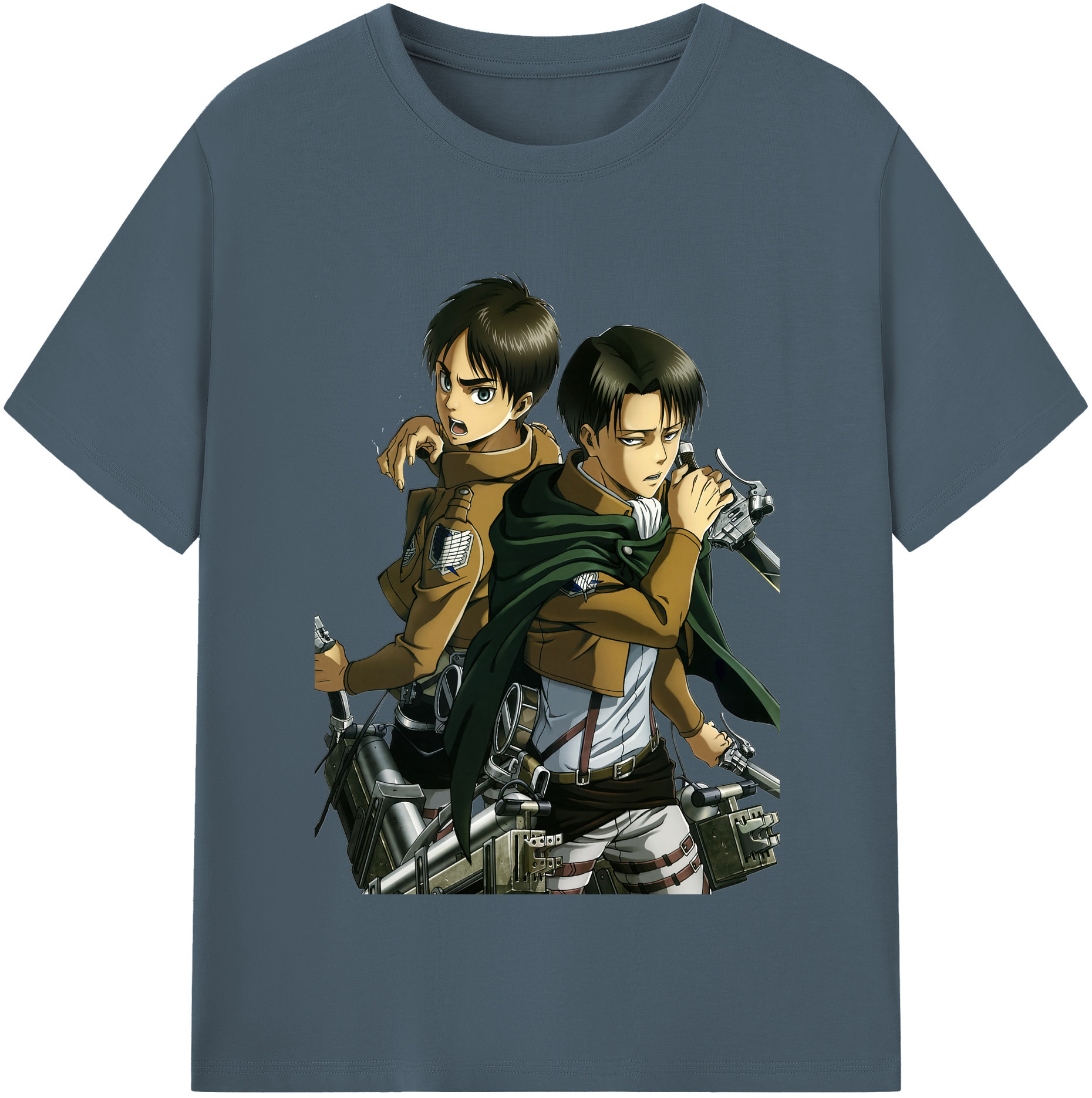 （画像用） 進撃の巨人 リヴァイ·アッカーマン Attack on Titan Levi Ackerman 綿100％半袖Tシャツ（フロントプリント）